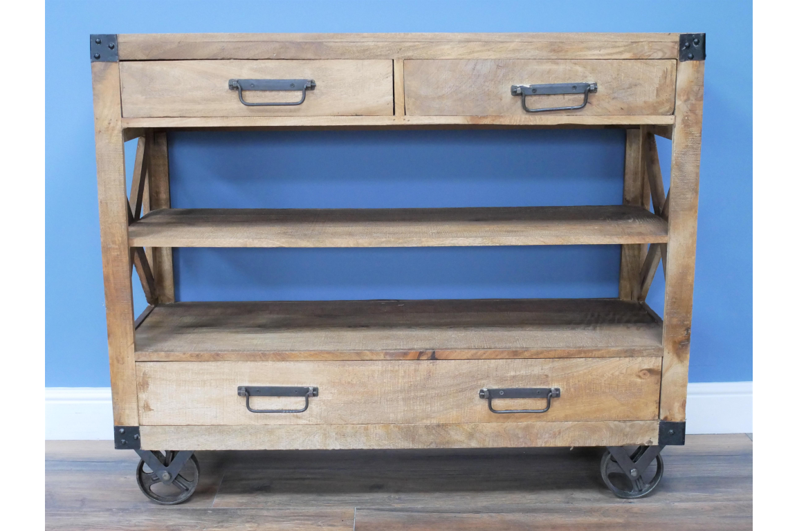 Mango Wood Cross End Small Sideboard