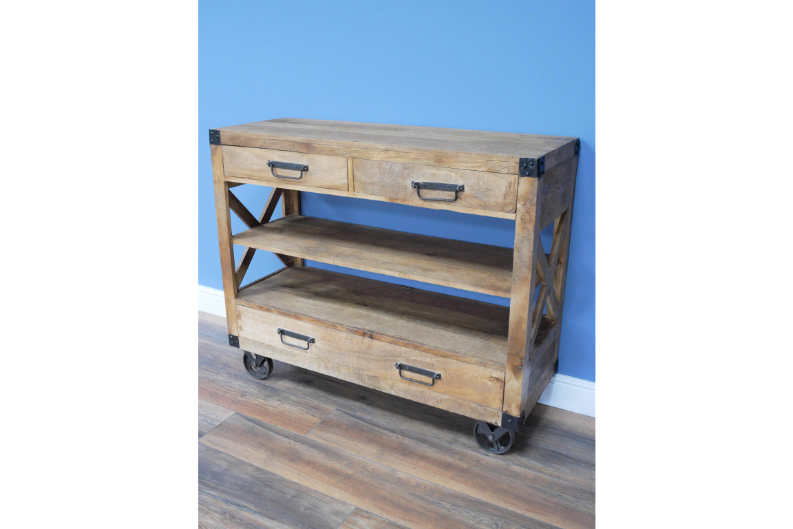 Mango Wood Cross End Small Sideboard