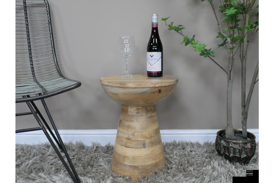 Mango Wood Side Table/Stool