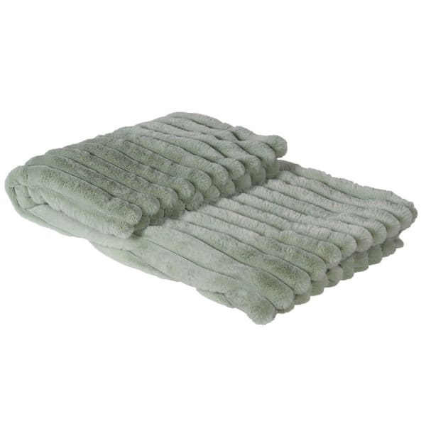 Mint Green Ribbed Throw