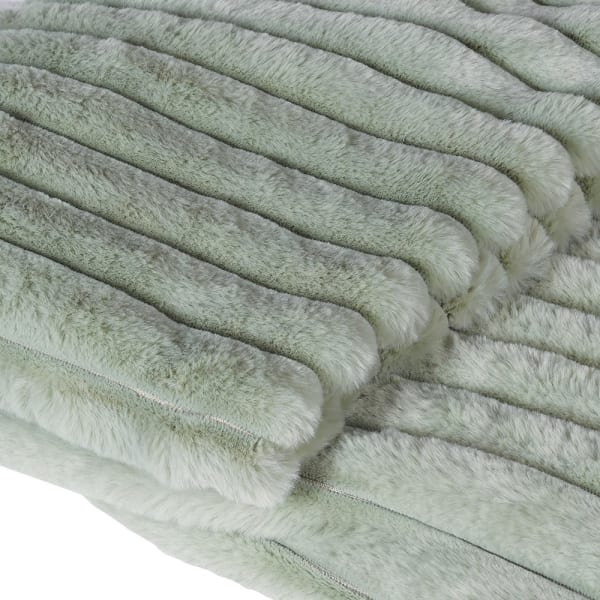 Mint Green Ribbed Throw