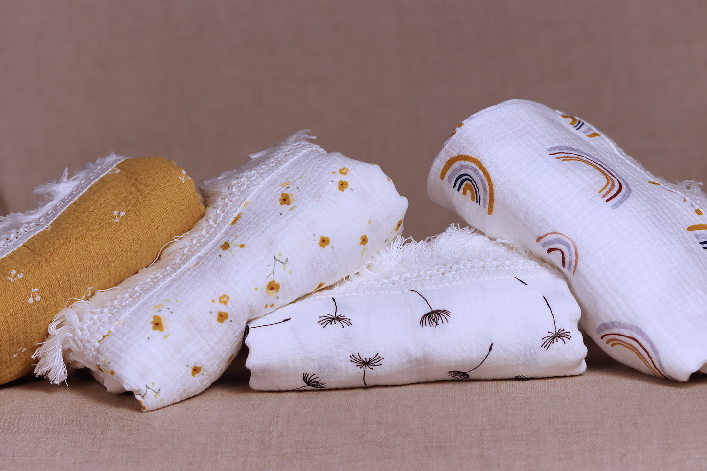 Muslin Blanket With Tassel Fringe