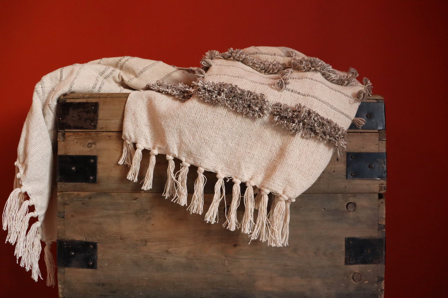 Natural Cotton Tuft Throw
