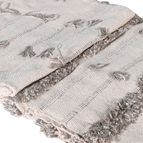 Natural Cotton Tuft Throw