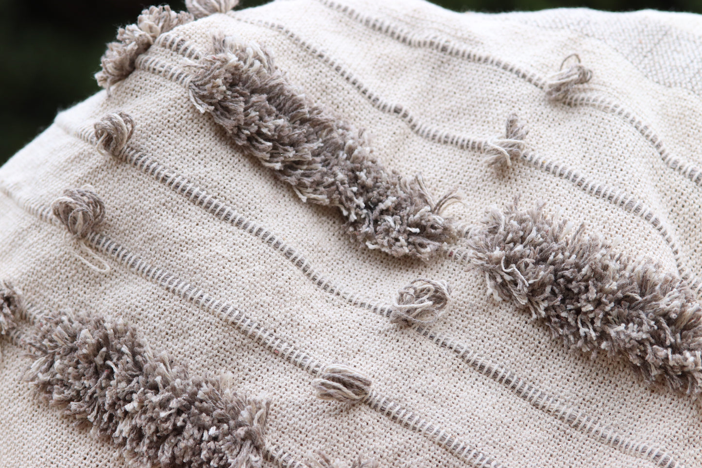 Natural Cotton Tuft Throw