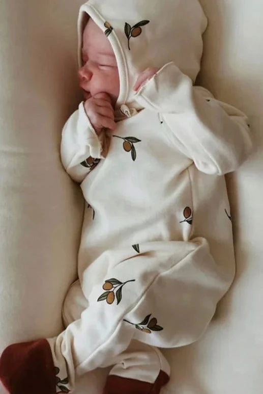 Olive Babygrow With Hat