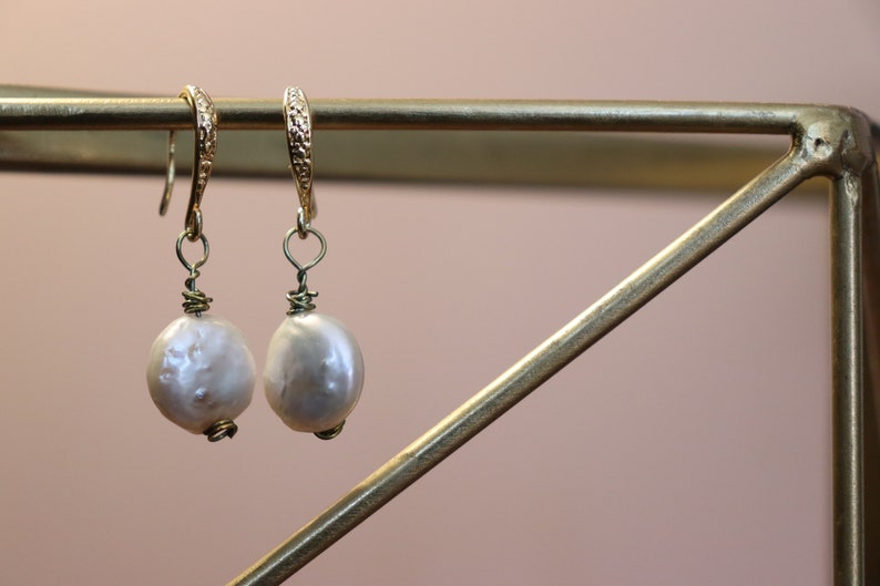 Natural Pearl Drop Earrings