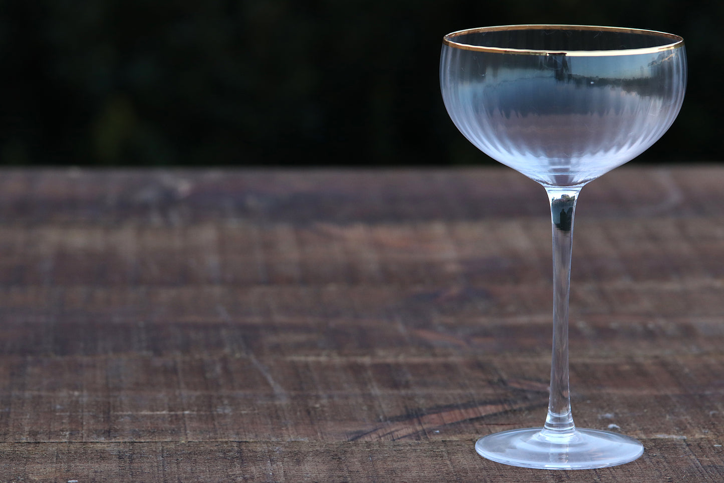 Ribbed Champagne Glasses