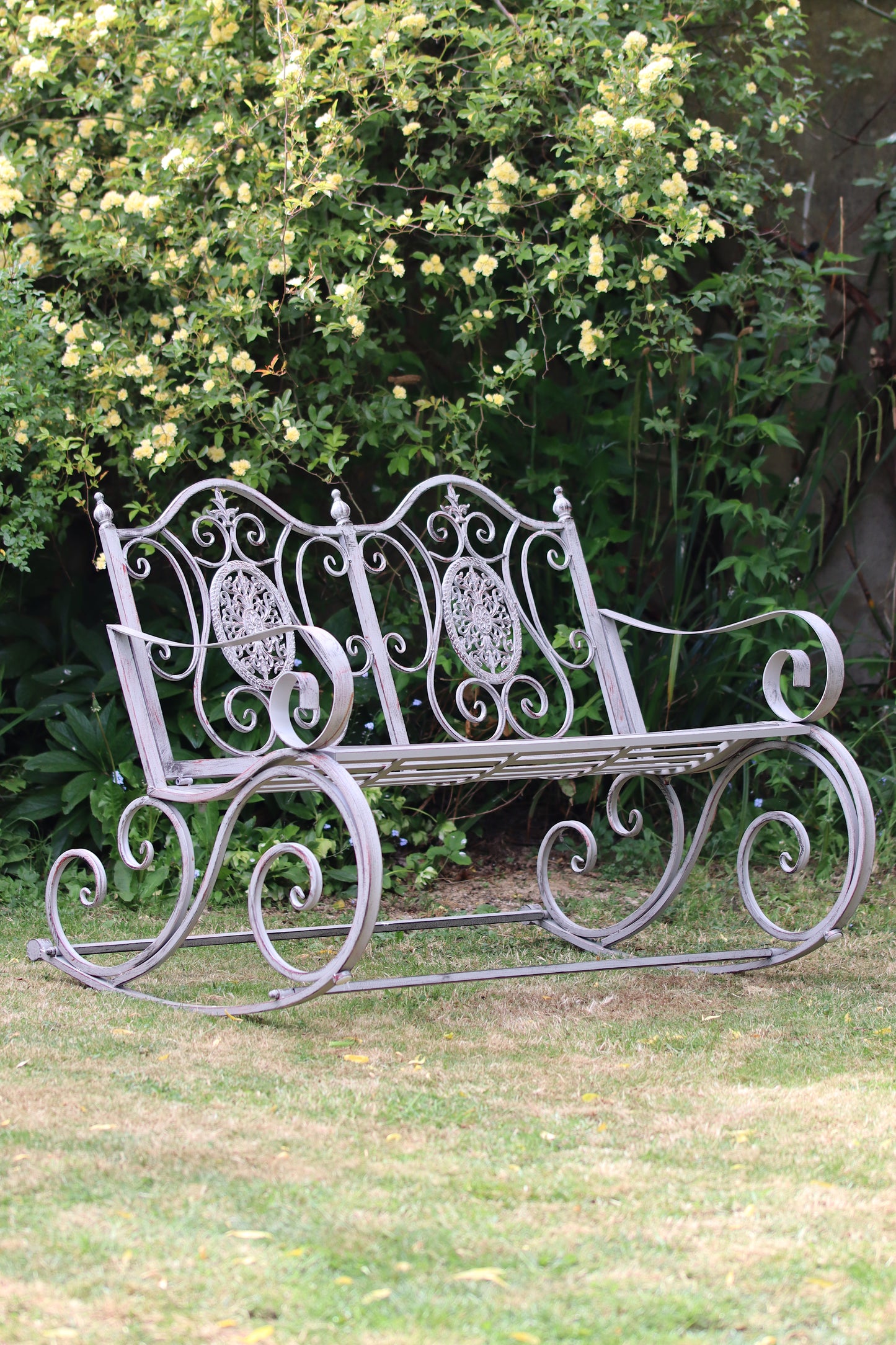 Grey Rocking Bench