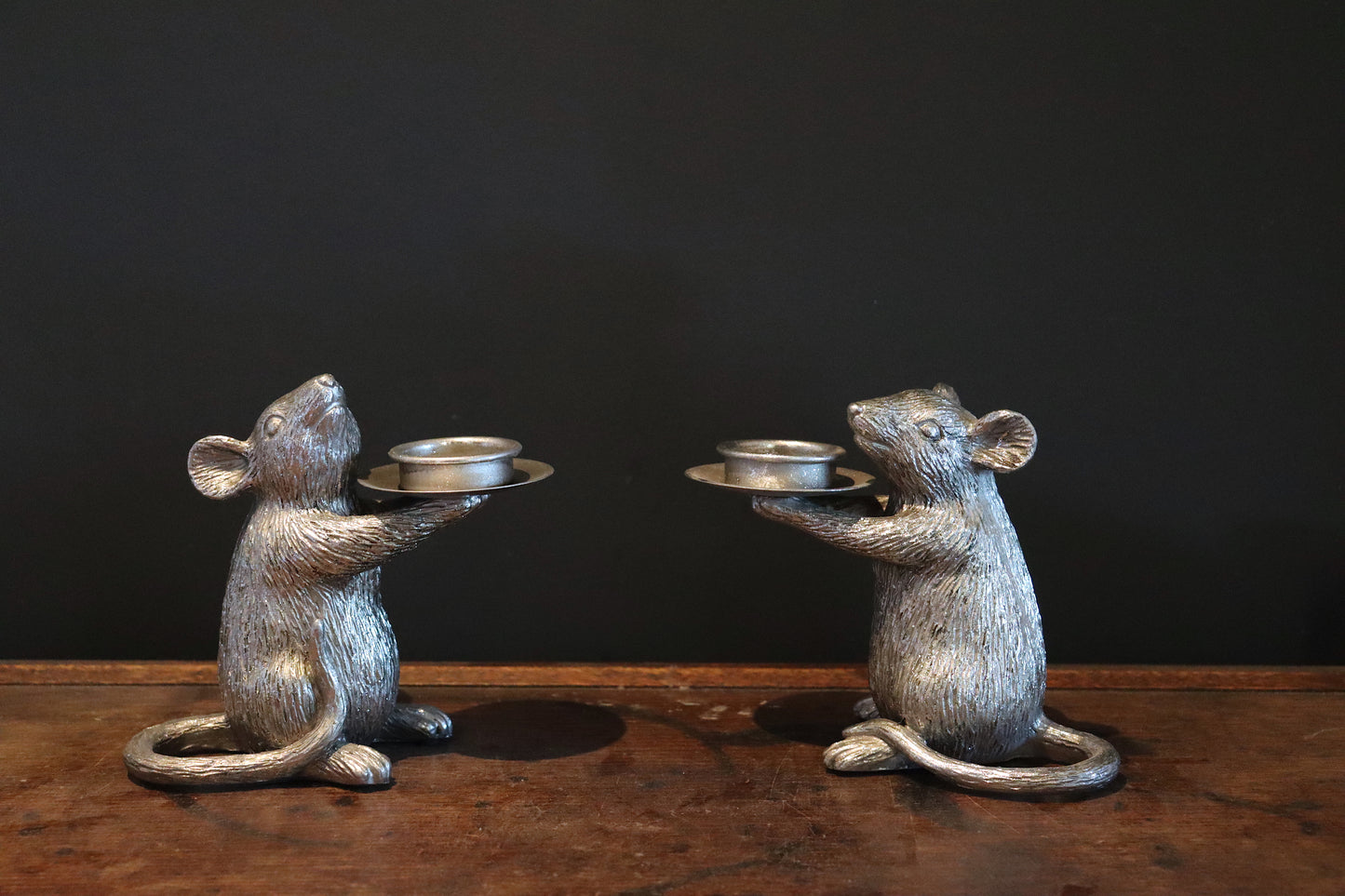 Silver Mouse T-light Holder