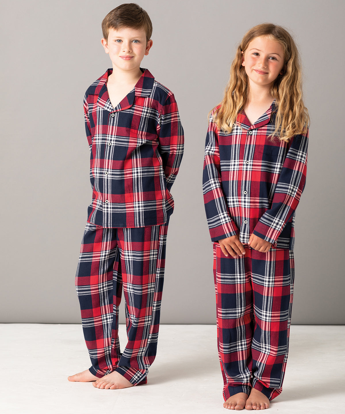 Red & Navy Tartan Pyjama Set