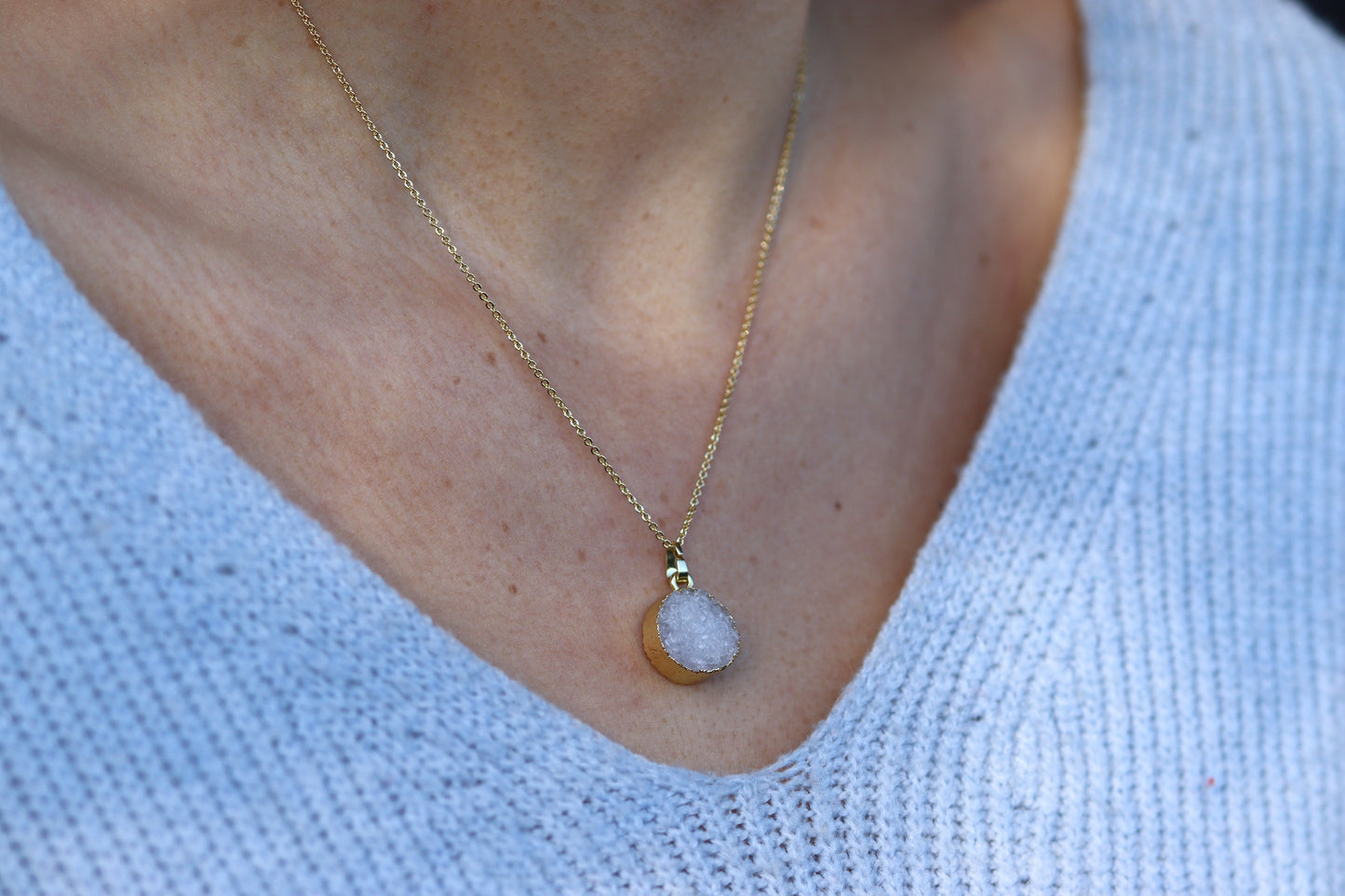 Small Druzy Necklace