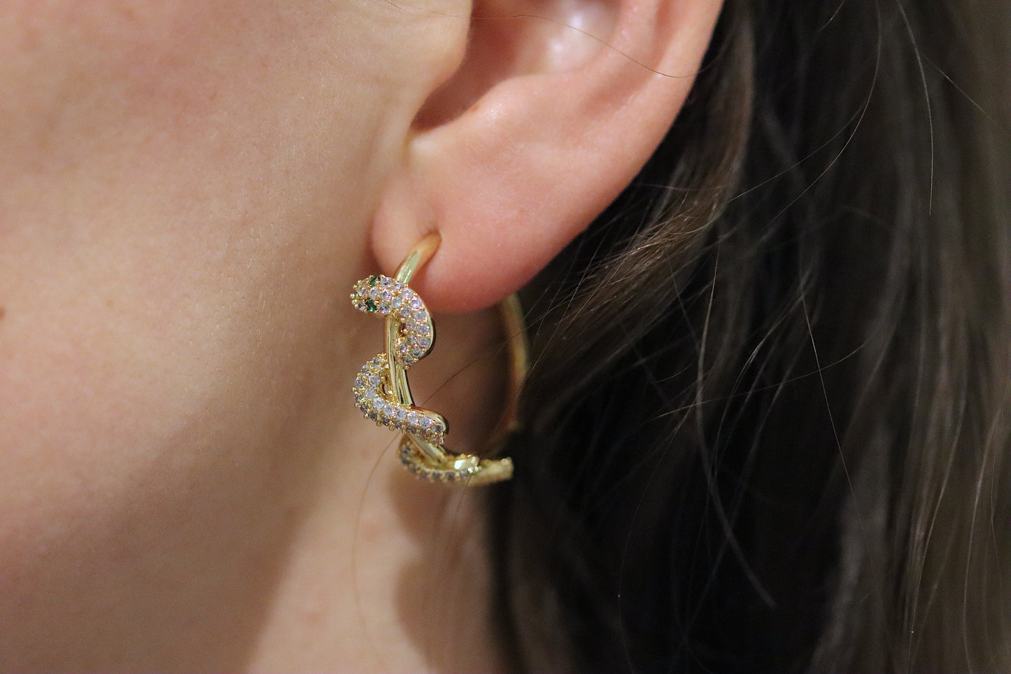 Winding Snake Hoops