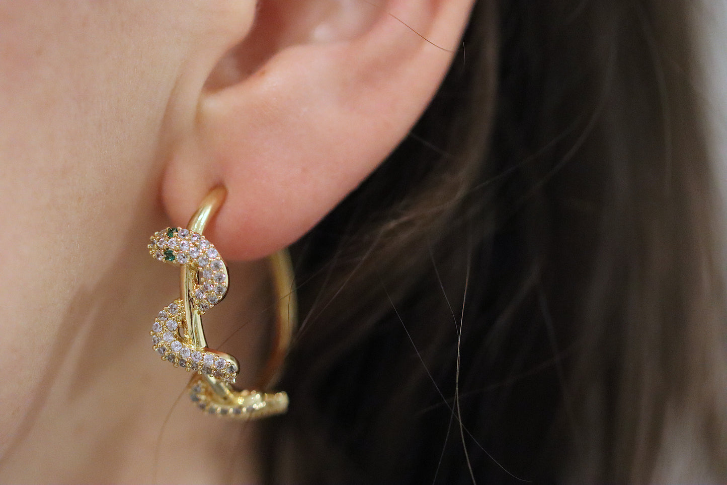 Winding Snake Hoops