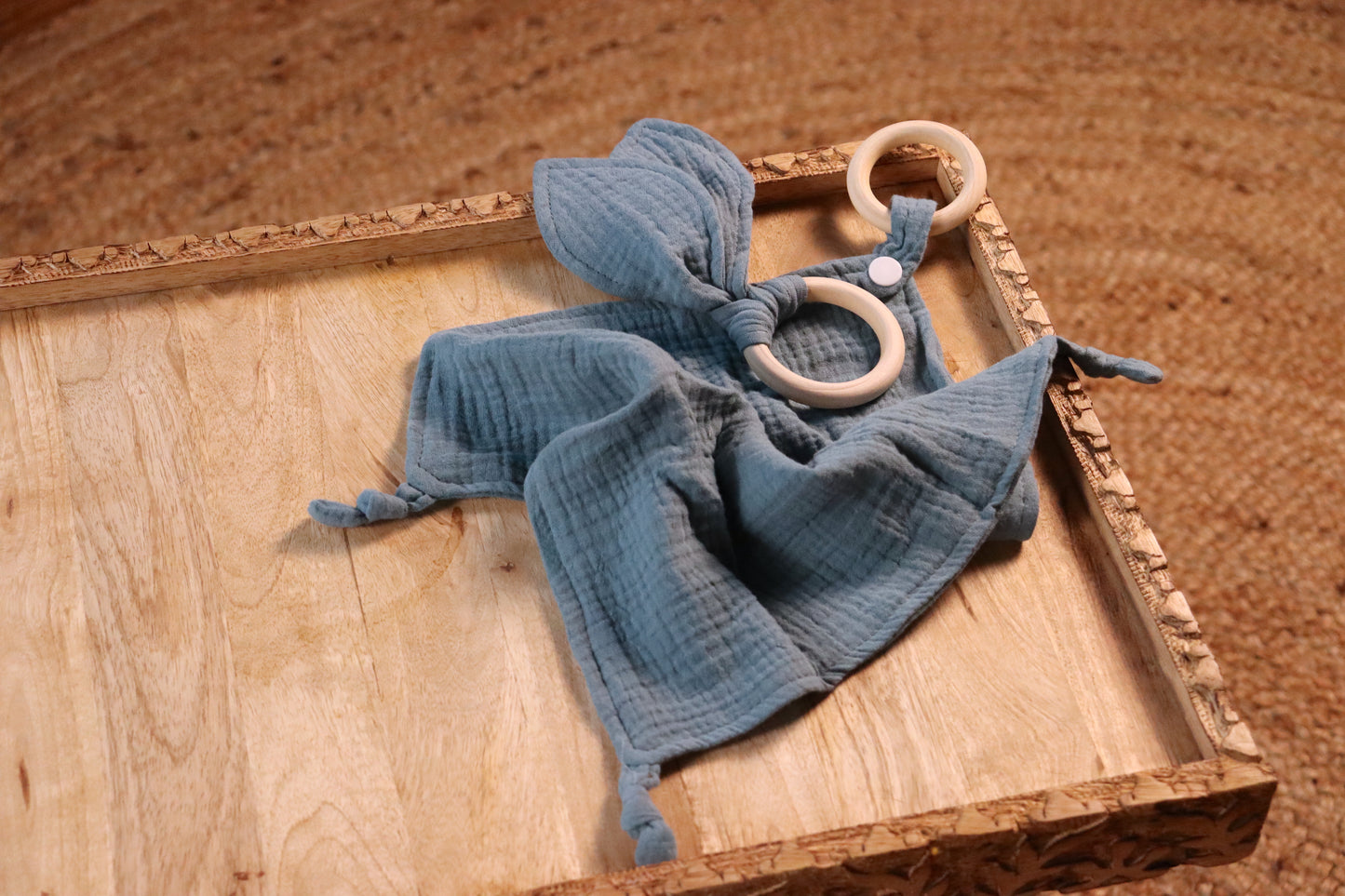 Muslin Comforter & Teething Ring