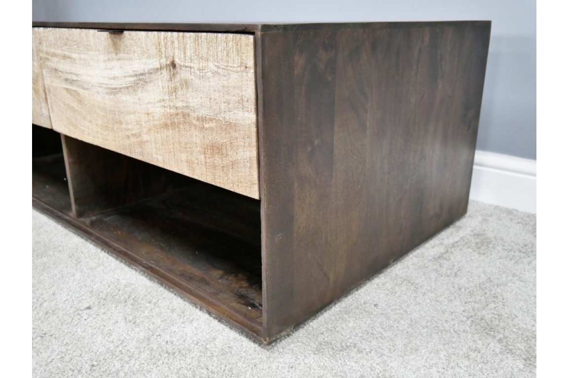 Mango Wood Coffee Table With Drawers