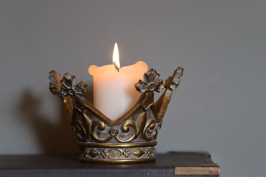 Gold Crown Candle Holder