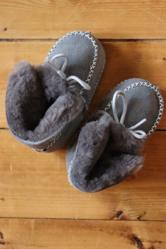 Sheepskin Booties - GREY