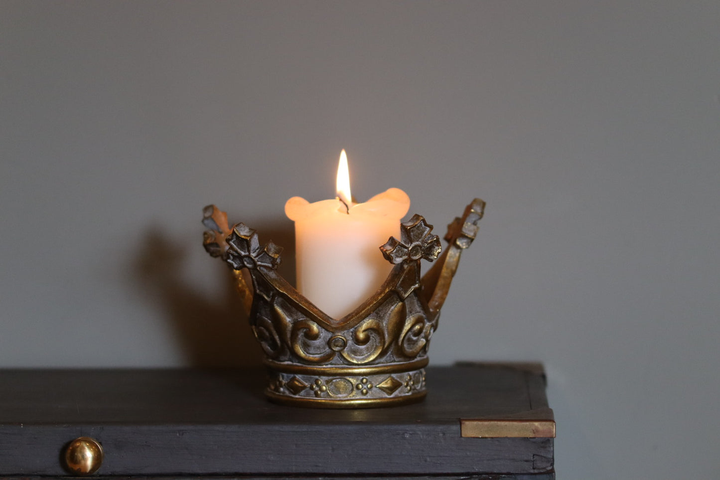 Gold Crown Candle Holder