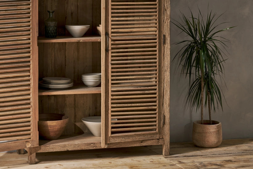 Ibo Reclaimed Wooden Slatted Cabinet