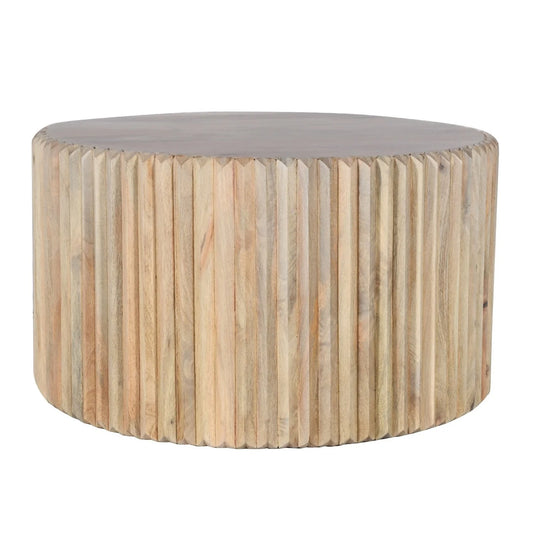 Country Grove Natural Wood Fluted Coffee Table
