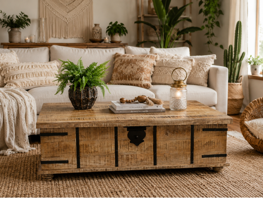 Mango Wood Trunk Coffee Table