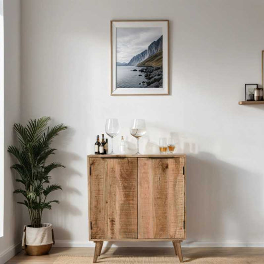 Solid Mango Wood Drinks Cabinet