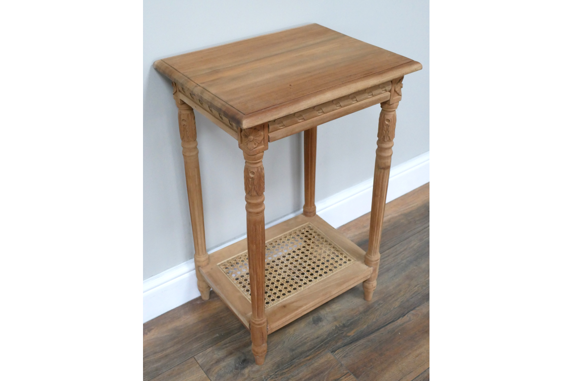Carved Teak Side Table