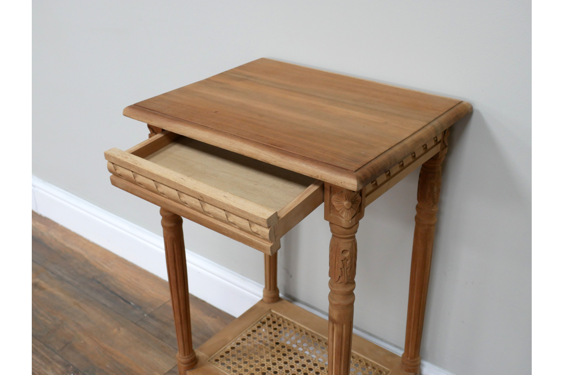 Carved Teak Side Table