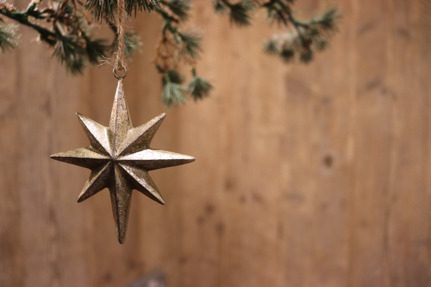 Serafina Star Ornament - Antique Gold