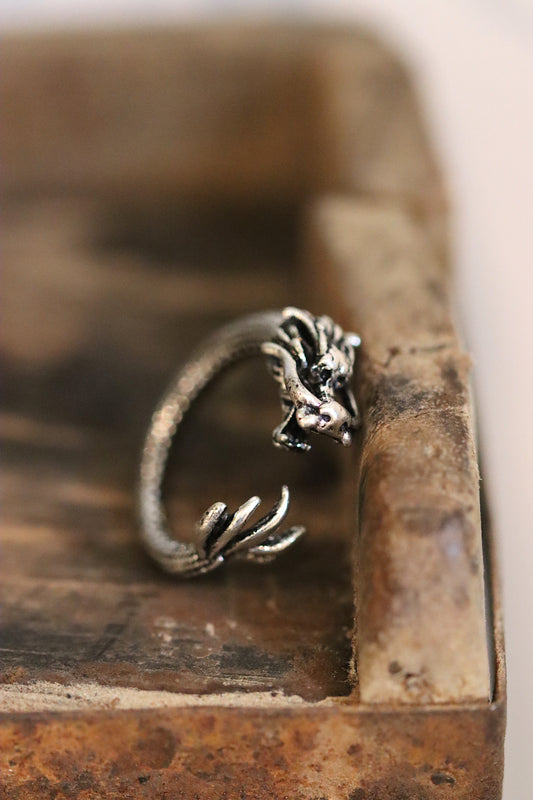 Adjustable Tibetan-Style Dragon Ring