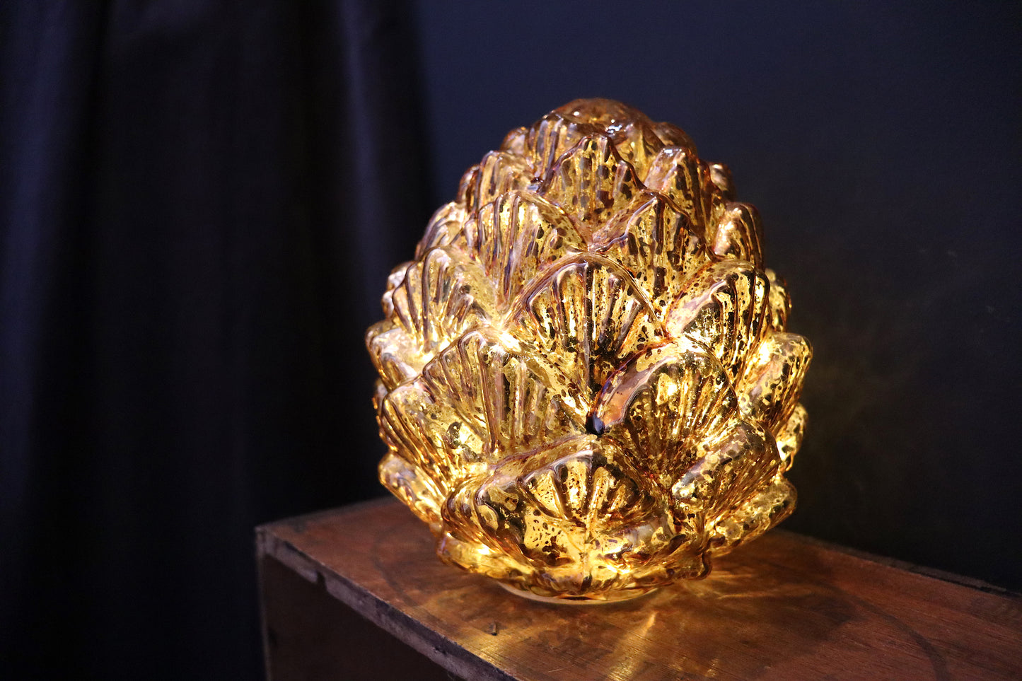 Antique Gold Light Up Artichoke