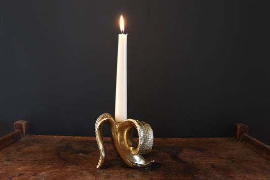 Gold Banana Candle Holder