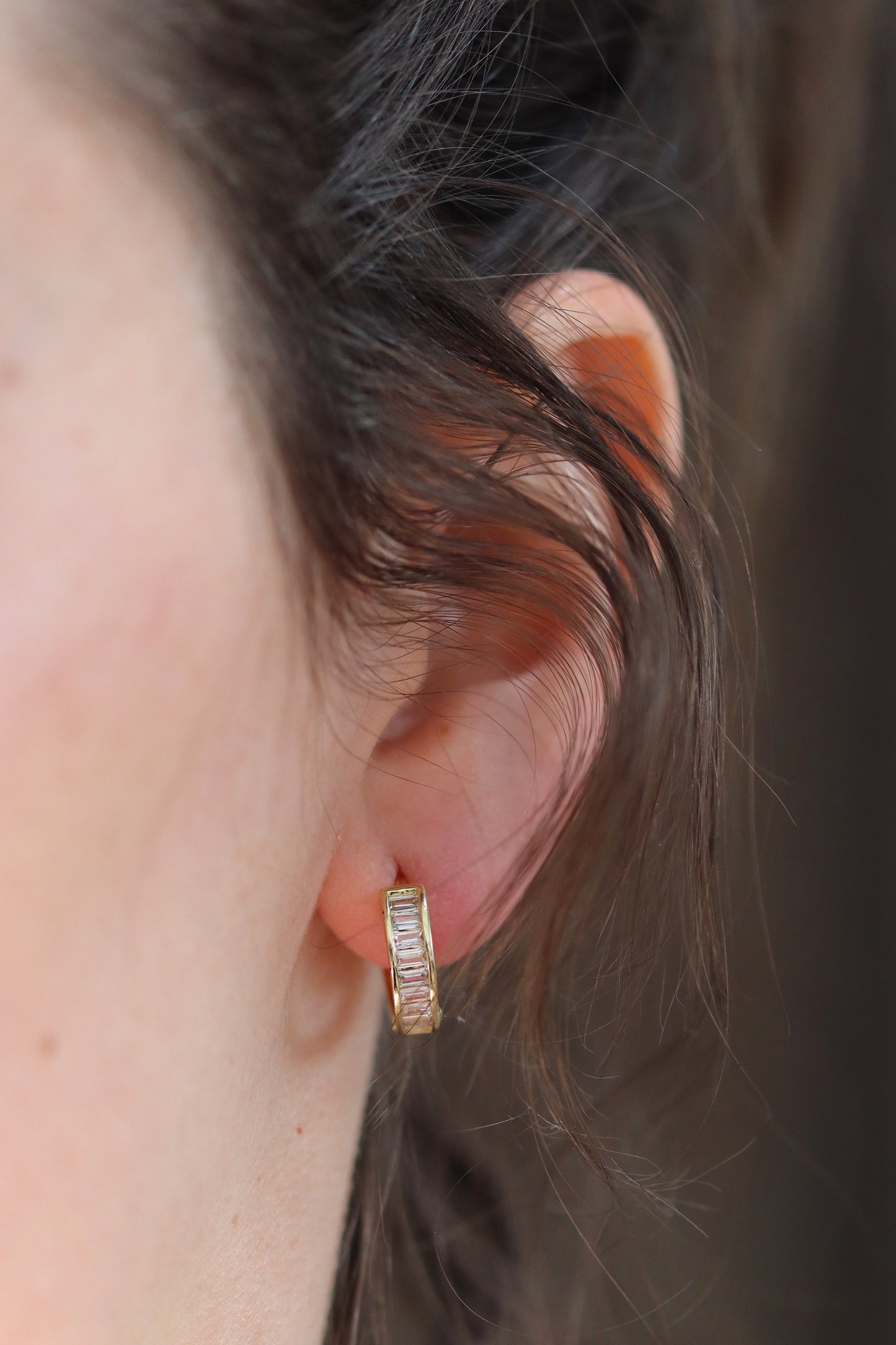 Heart Fragment Earrings - Gold