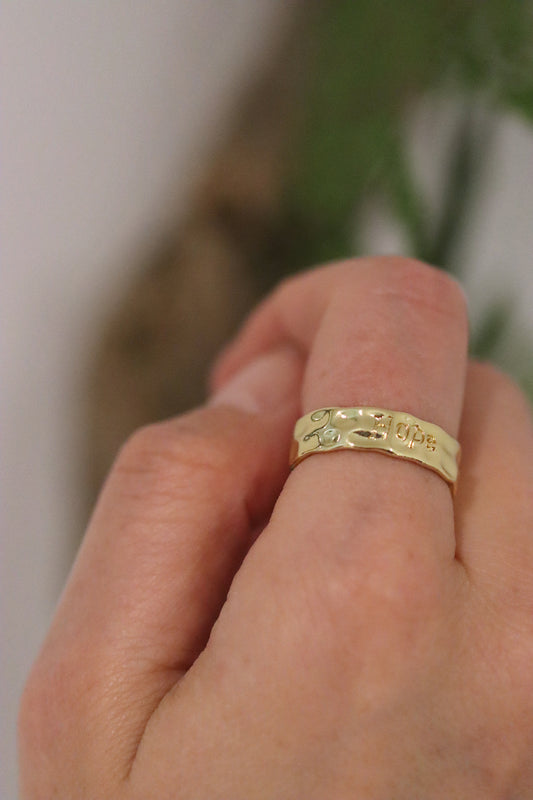 Gold Plated 'Hope' Ring
