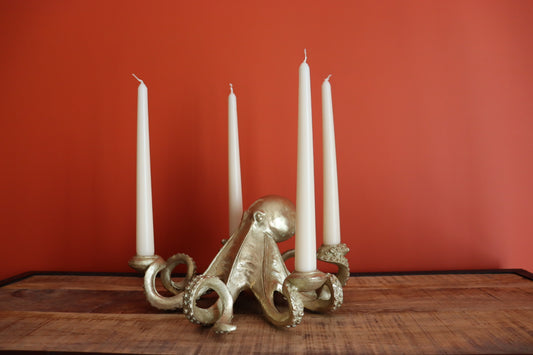 Gold Octopus Candle Stick