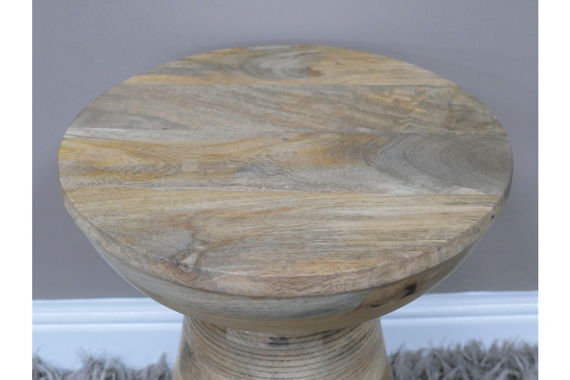 Mango Wood Side Table/Stool