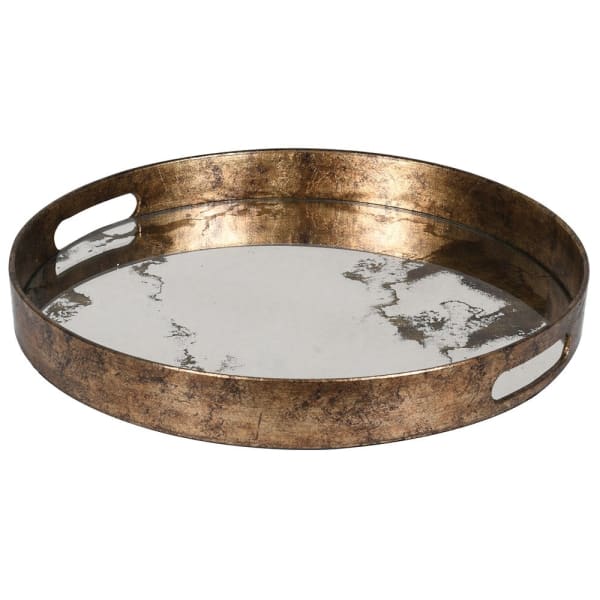 Marble Effect Mirror Tray