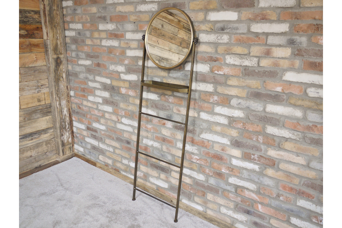 Standing Mirror With Towel Rail