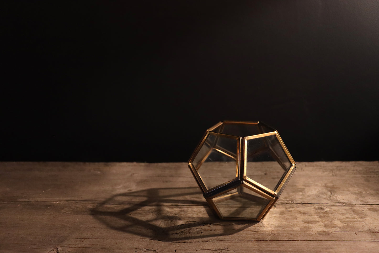 Menni Hexagon Lantern - Antique Brass