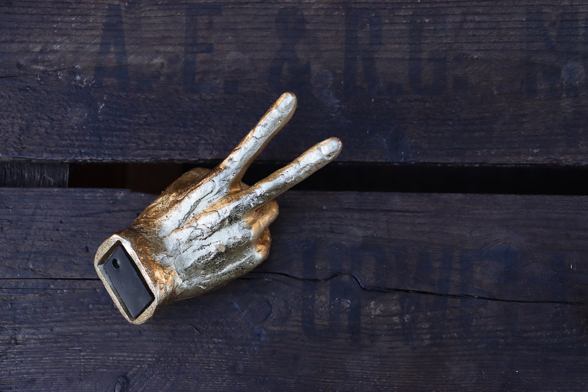 Rock On Wall Hook Hand Rock On And Peace Wall Hands Wall Art