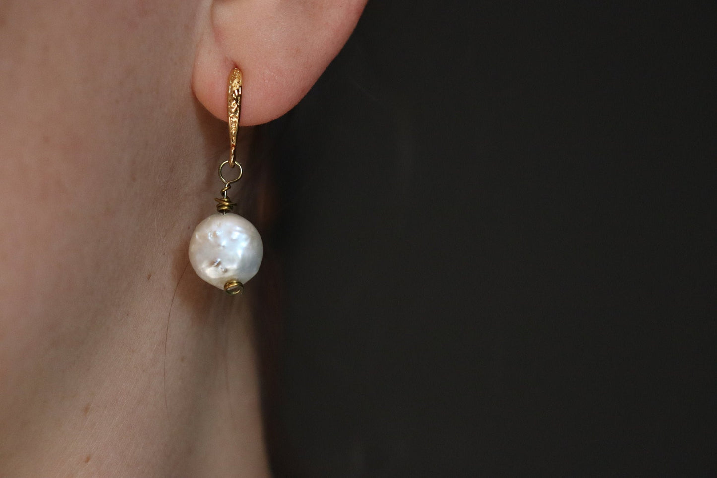Natural Pearl Drop Earrings