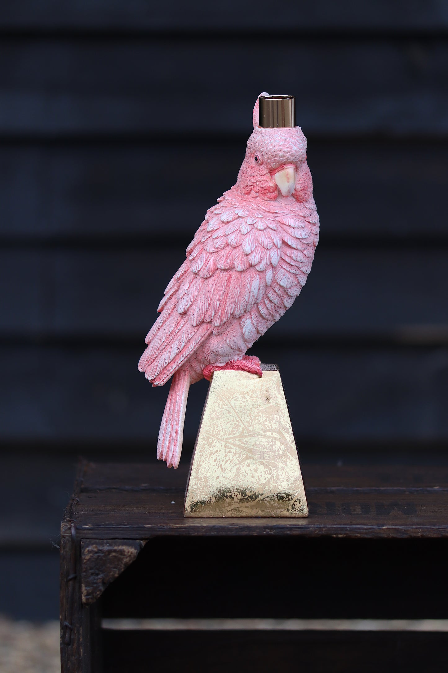 Pink Parrot Candle Holder