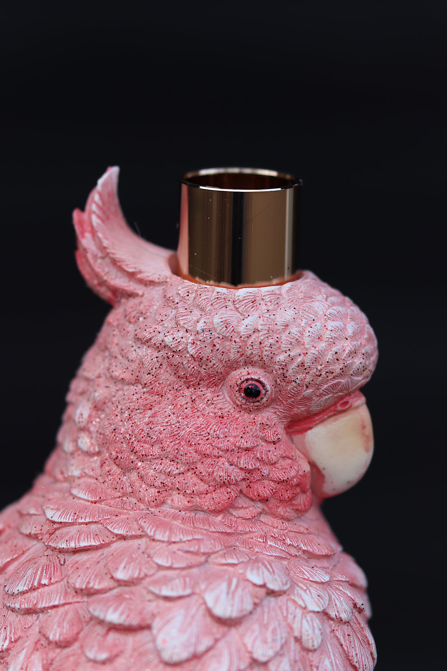 Pink Parrot Candle Holder