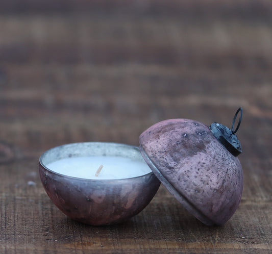 Small Balsam/Cedar Rust Bauble Candle