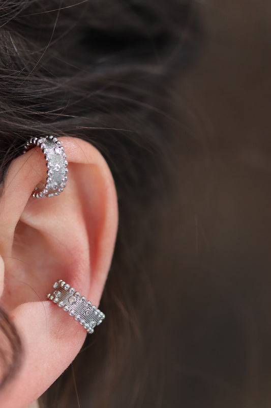 Platinum Plated Cuff Earring