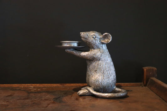 Silver Mouse T-light Holder
