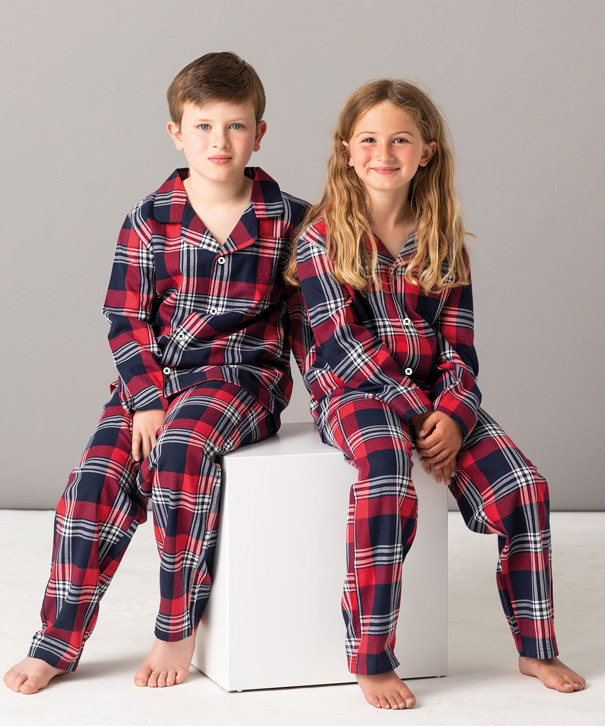 Red & Navy Tartan Pyjama Set