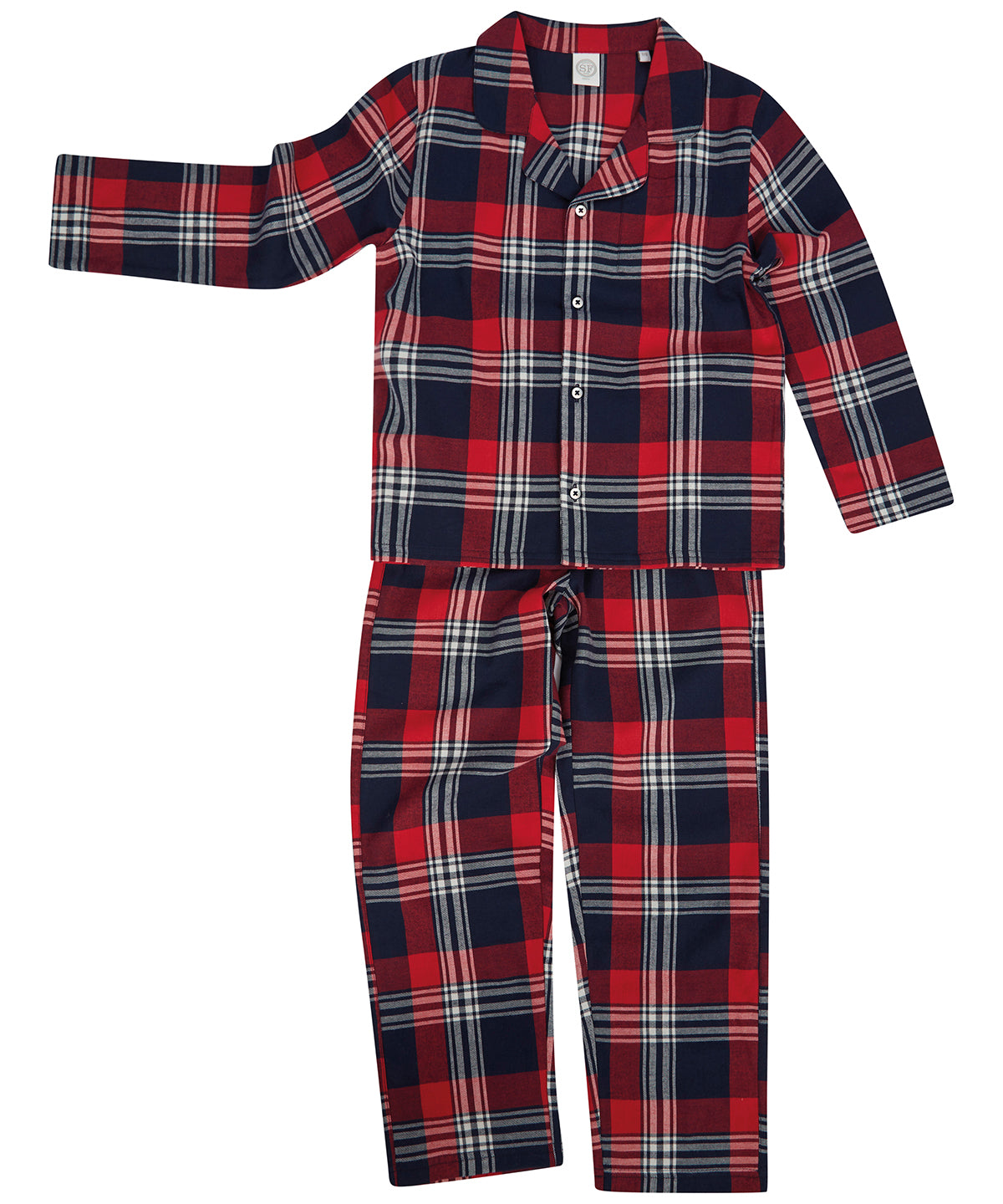 Navy tartan pyjamas hot sale