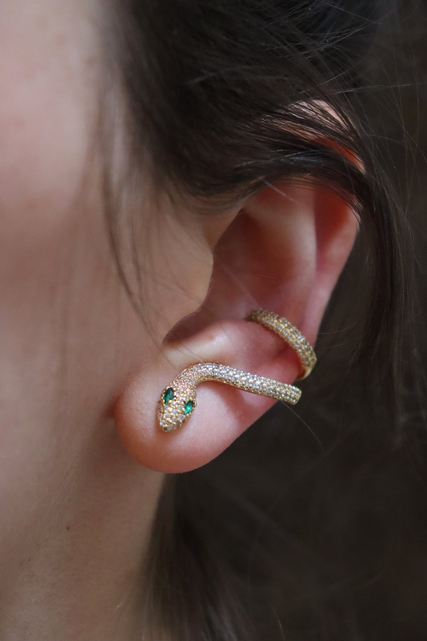 Snake Earring with Cuff